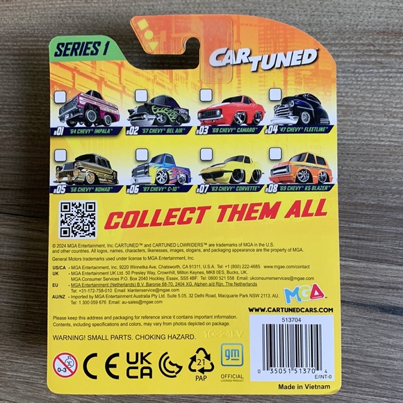 Car Tuned Series 1 56 Chevy Nomad 1956 Lowrider Black Diecast Metal CarTuned New - Picture 7 of 8